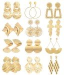 12 Pairs Clip-On Bohemian Rattan Tassel Earrings