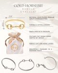 Gold Equestrian Snaffle Bit Bangle Bracelet