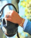 Gold Equestrian Snaffle Bit Bangle Bracelet
