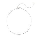 Silver & White Opal Gem Choker with Extender