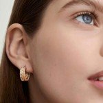 Chic 14K Gold Chunky Hoop Earrings for Women