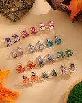 12 Pairs Hypoallergenic Holiday Clip-On Earrings