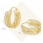 Chic 14K Gold Chunky Hoop Earrings for Women