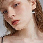 Cute Black Cat Dangle Earrings in Sterling Silver