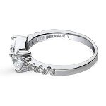 Sterling Silver Bow Tie CZ Heart Ring Size 8