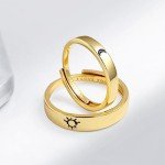 Men's Sterling Silver Sun and Moon Engagement Ring