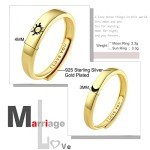 Men's Sterling Silver Sun and Moon Engagement Ring