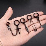 22-Piece Stainless Steel Non-Piercing Earring Set