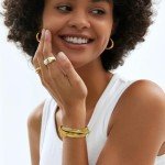 Gold Stretch Bangles Set for Women - 3 Pack