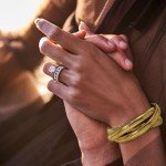 Gold Stretch Bangles Set for Women - 3 Pack