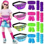 Neon 80s Leg Warmers Set for Kids