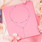 Sterling Silver Double Layer Star Drop Necklace