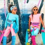 Neon 80s Leg Warmers Set for Kids