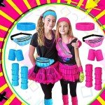 Neon 80s Leg Warmers Set for Kids