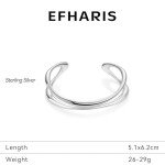 Stylish Double-Layer Silver Cuff Bracelet for Women
