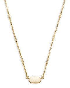 Kendra Scott Fern Pendant Necklace in Brass