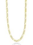 18K Gold Over Silver Figaro Link Necklace 20