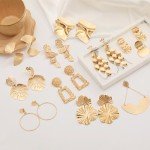 12 Pairs Clip-On Bohemian Rattan Tassel Earrings