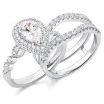 Elegant Sterling Silver Bridal Ring Set for Women