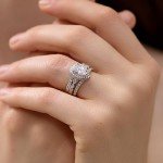 Elegant Sterling Silver Bridal Ring Set for Women