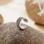 Gothic Celtic Knot Adjustable Sterling Silver Ear Cuffs