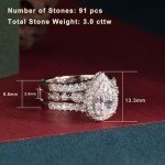 Elegant Sterling Silver Bridal Ring Set for Women