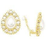 Teardrop Pearl Bridal Jewelry Set with Cuff