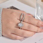 Elegant Sterling Silver Bridal Ring Set for Women