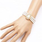 Teardrop Pearl Bridal Jewelry Set with Cuff