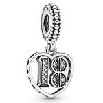 PANDORA 18th Celebration Dangle Charm for Bracelets