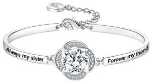 Engraved ‘Always My Sister’ Bangle Bracelet
