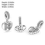PANDORA 18th Celebration Dangle Charm for Bracelets