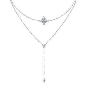 925 Sterling Silver Witches Knot Layered Necklace