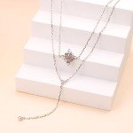 925 Sterling Silver Witches Knot Layered Necklace