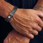 Custom Engraved Men's Medical ID Bracelet - 2-Tone