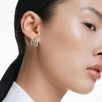 Swarovski Mini Hoop Earrings with Mixed Cut Zirconia