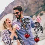 Sterling Silver Skull Hand Drop Earrings for Her