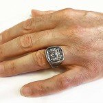 Personalized Family Crest Signet Ring for Men