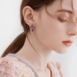 Sterling Silver Skull Hand Drop Earrings for Her
