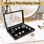 Dustproof Pin Display Case for Collectibles and Travel