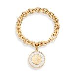 Miabella 18K Gold Italian Coin Charm Bracelet