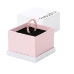 PANDORA 14k Rose Gold Band of Hearts Ring