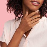 PANDORA 14k Rose Gold Band of Hearts Ring