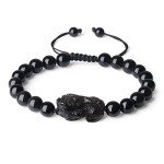 Feng Shui Obsidian Pixiu Beaded Bracelet for All