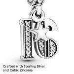 PANDORA 16th Celebration Charm & Bracelet Set