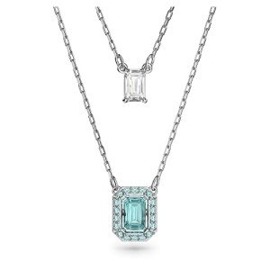 Swarovski Blue Octagon Layered Necklace