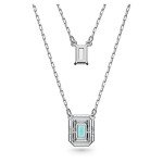 Swarovski Blue Octagon Layered Necklace