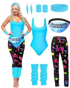 80s Inspired 7-Piece Workout Jewelry Set