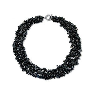 Bold Black Onyx Chunky Multi-Strand Statement Necklace