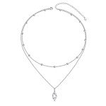 Sterling Silver Adjustable Layered Choker Necklace